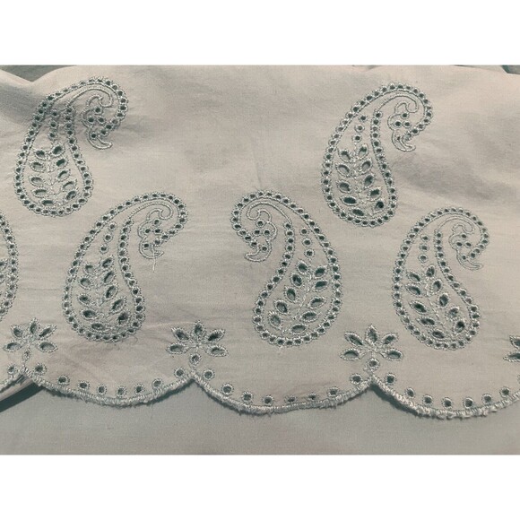 🌊 Tommy Hilfiger Aqua Blouse – Scalloped Hem, Cut-Out Paisley Detail – Size M - Picture 5 of 5